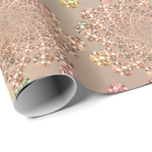 Rose Gold Swarovski Kristallwelten Spirale Diamond Geschenkpapier