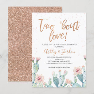 Rose Gold Taco ''bout Love Paare Dusche Einladung