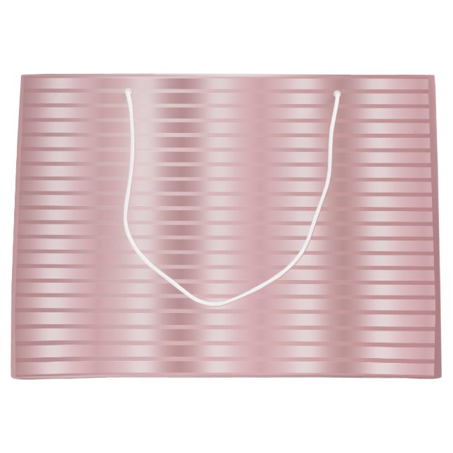 Rose Gold Template Elegant Modernes, trendiges Gla Große Geschenktüte (Vorderseite)