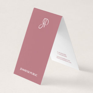 Rose Gold Template Modernes Monogramm Elegant Einf Visitenkarten