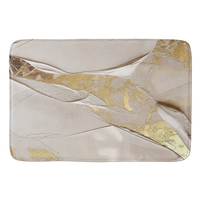 Rose Gold Texturputz Abstract Badematte (Vorderseite)