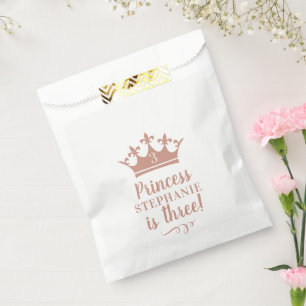 Rose Gold Tiara Crown Personalisiert Princess Part Geschenktütchen