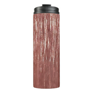 Rose Gold Tinsel Streifen Thermosbecher