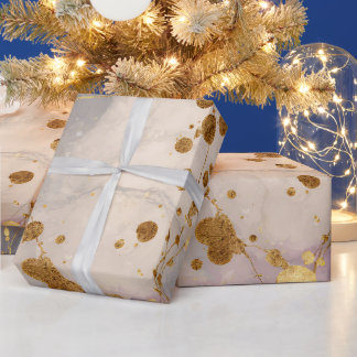 Rose-Gold-Tintenspritzer-Hintergrund Geschenkpapier