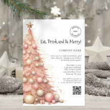 Rose Gold Tree Company Logo QR Weihnachts-Party