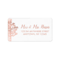 Rose Gold Tree of Life Bat Mitzvah Anschrift