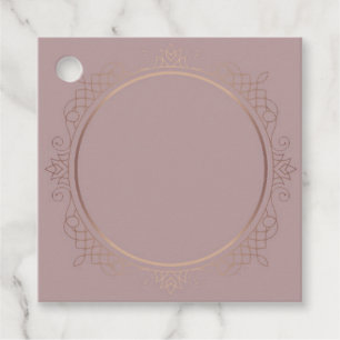 Rose Gold Trendige Benutzerdefinierte Leere Vorlag Geschenkanhänger