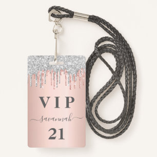 Rose Gold Tropfen Rosa Silber Vip Ausweis