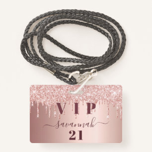 Rose Gold Tropfen Rosa Vip Ausweis