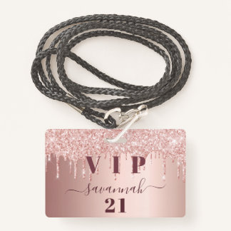 Rose Gold Tropfen Rosa Vip Ausweis