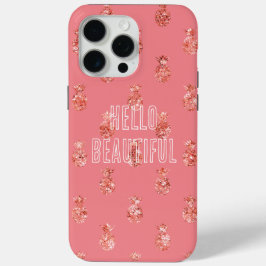 Rose Gold Tropischer Glitzer Ananas Case-Mate iPhone Hülle