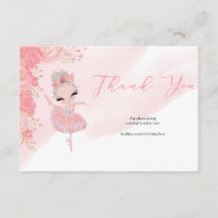 Rose gold tutu ballerina Baby Dusche Danke