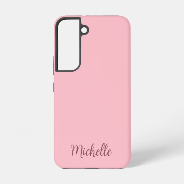 Rose Gold Typografie Monogramm Name Personalisiert Samsung Galaxy Hülle (Rückseite)