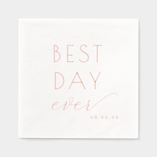 Rose Gold Typographique Joyeux (Recto)