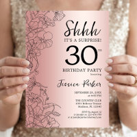 Rose Gold Überraschung 30. Geburtstag