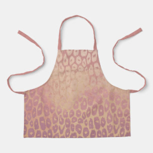 Rose Gold und Beige Glitzer Leopard Textur Schürze