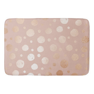 Rose-Gold- und Beige-Punktmuster Badematte