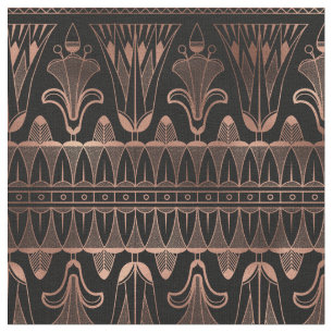 Rose Gold und Black Art Déco Stoff
