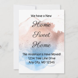 Rose Gold und Blue Splash Moving Ankündigung