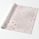 Rose Gold und Blush Confetti Geschenkpapier<br><div class="desc">Folien Konfetti Packpapier.</div>