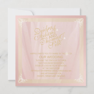Rose - Gold und Blush Einladungen