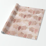 Rose Gold und Blush Französischer Wein thematisch Geschenkpapier<br><div class="desc">Paris Vintage Weinberge Muster verpacken Papier.</div>