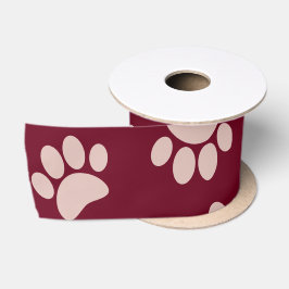 Rose Gold und Burgund Farbhundeband Muster Satinband