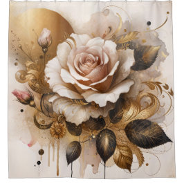 Rose Gold und Cashmere Duschvorhang