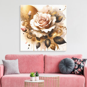 Rose Gold und Cashmere Leinwanddruck