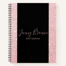 Rose Gold und Glitzer Notizbuch