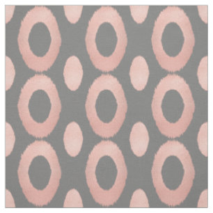 Rose Gold und Gray Geometric Ikat Stoff