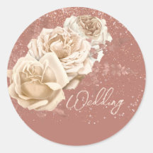 Rose Gold und Ivory Rose Elegante Hochzeit