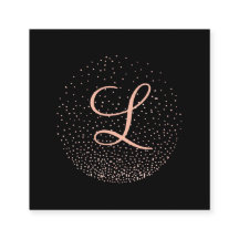 Rose Gold und Marine | Chic Minimalistisch Circle 