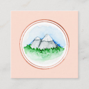 Rose Gold und Pink Event Planner Social Media Icon Quadratische Visitenkarte