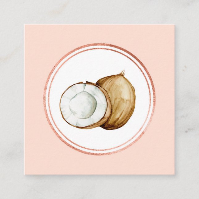 Rose Gold und Pink Event Planner Social Media Icon Quadratische Visitenkarte (Vorderseite)