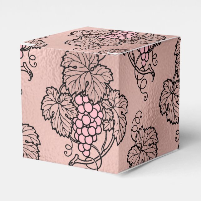 Rose Gold und Rosa Weine Geschenkschachtel (Vorderseite)