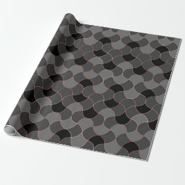 Rose Gold und Schwarz Geschenkpapier