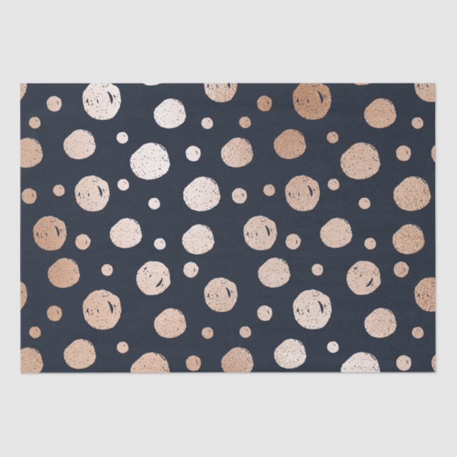 Rose, Gold und Schwarz Seidenpapier (Vorderseite)