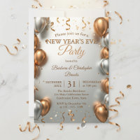 Rose Gold und Silber Ballons Neujahr Party