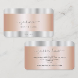 Rose Gold und Silberfarben - Moderne Augenpartie Visitenkarte