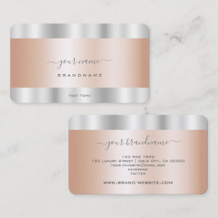 Rose Gold und Silberfarben - Moderne Augenpartie Visitenkarte
