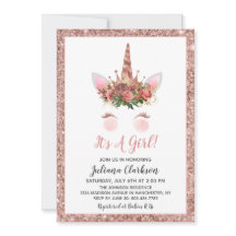Rose Gold Unicorn Princess Baby Dusche