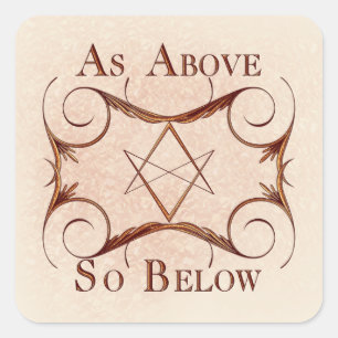 Rose Gold Unicursal Quadratischer Aufkleber