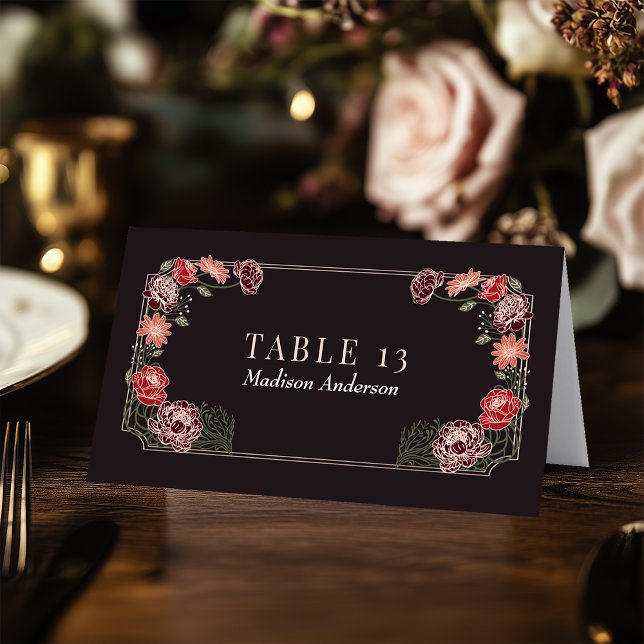 Rose Gold Verzauberter Garten Hochzeitskarte Tischnummer (Von Creator hochgeladen)