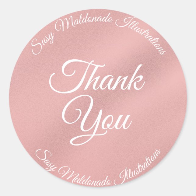 Rose Gold Vielen Dank, Sticker (Vorderseite)