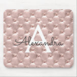 Rose Gold Vintag rosa Monogramm Name Mousepad<br><div class="desc">Rose Gold Vintag Blush Pink Monogram Name Monogram Mousepad. Dieses Mousepad kann auf Ihren Vornamen angepasst werden.</div>