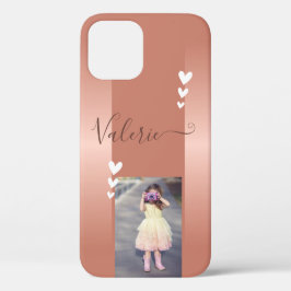Rose Gold Vintag rosa Schwarz Fotovorlage Case-Mate iPhone Hülle