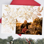 ROSE GOLD Vintage CHRISTMAS Foto Rahmen Folien Feiertagskarte<br><div class="desc">WÜNSCHEN SIE IHRE FAMILIE,  FREUT SICH MIT meiner modernen JOYFUL ROSE GOLD Vintage CHRISTMAS Botanicals Foto Frame Foil Holiday Card. Diese elegante Karte beinhaltet ein Foto Familie ein großes Foto auf der Vorderseite mit individuellem Urlaubsgruß,  Datum und Namen. *REALE FOLIE AUF DER VORDERSEITE (AUCH WASSERFARBUNTERTEILE)</div>