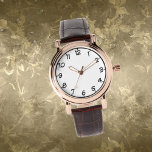 Rose Gold Vintage Uhr für sie<br><div class="desc">Frauen Rose Gold Vintag Watch mit braunem Leder Strap ein Geschenk für sie! Ein großartiges Geschenk, das jemand für jeden Anlass!</div>