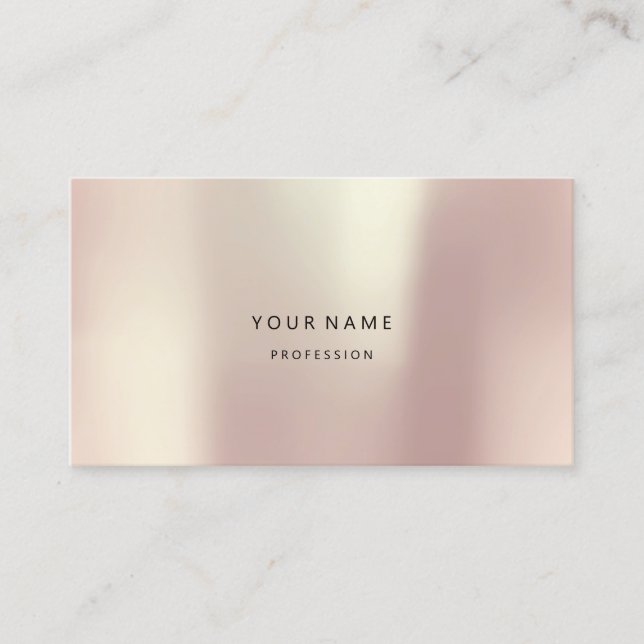 Rose Gold Vorspurige Abstrakte Mindestseidenmetall Visitenkarte (Vorderseite)
